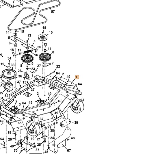 Grasshopper part 644168 — IPL diagram snippet (6x zoom, amber highlight)