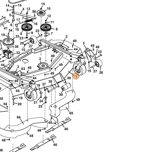 Grasshopper part 644169 — IPL diagram snippet (6x zoom, amber highlight)