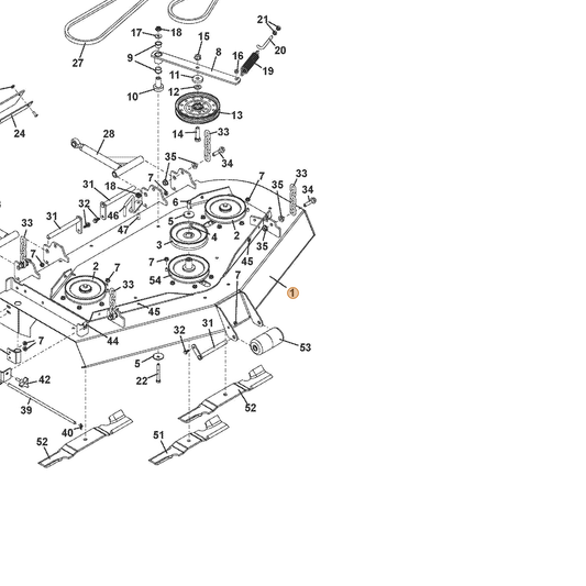 Grasshopper part 644171 — IPL diagram snippet (6x zoom, amber highlight)