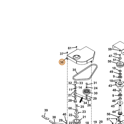 Grasshopper part 644180 — IPL diagram snippet (6x zoom, amber highlight)