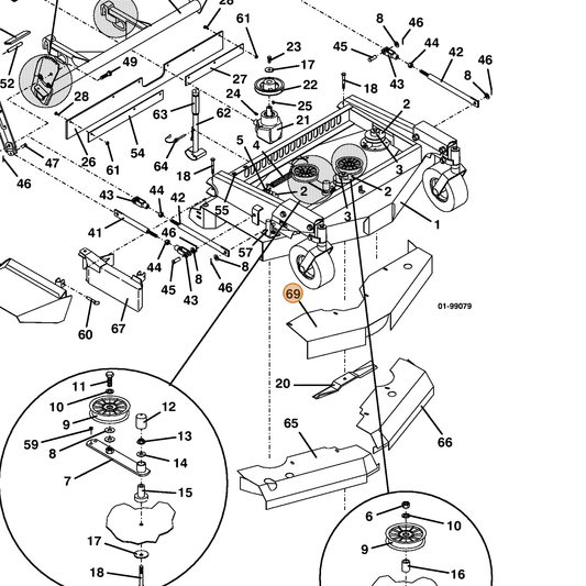 Grasshopper part 644199 — IPL diagram snippet (6x zoom, amber highlight)