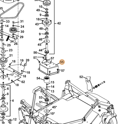 Grasshopper part 644202 — IPL diagram snippet (6x zoom, amber highlight)