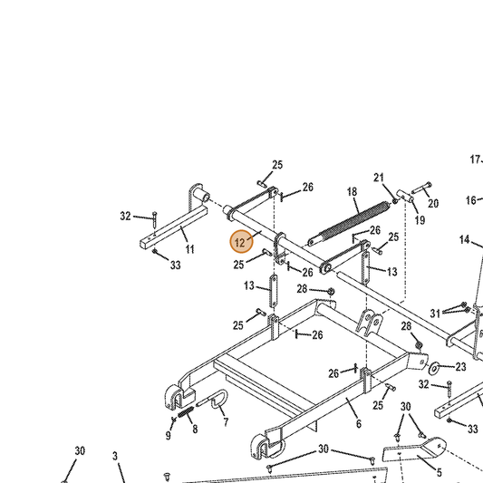 Grasshopper part 644210 — IPL diagram snippet (6x zoom, amber highlight)