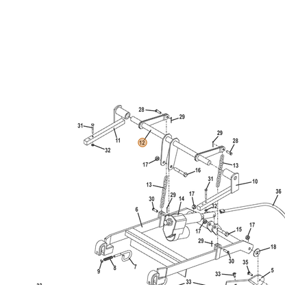 Grasshopper part 644212 — IPL diagram snippet (6x zoom, amber highlight)