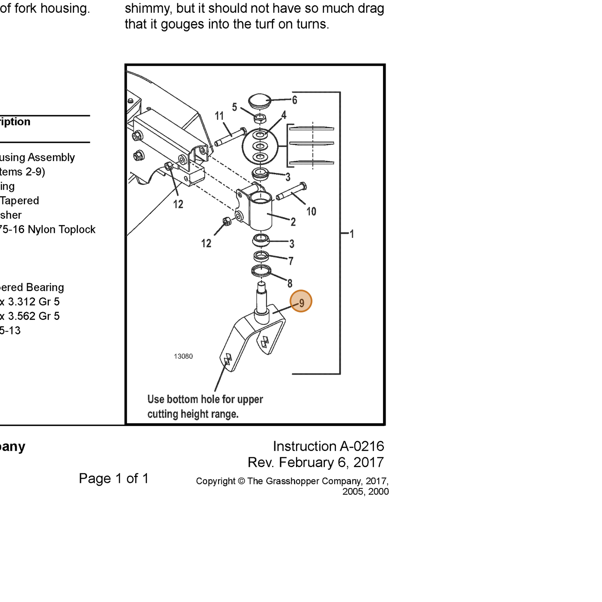 Grasshopper part 644221 — IPL diagram snippet (6x zoom, amber highlight)