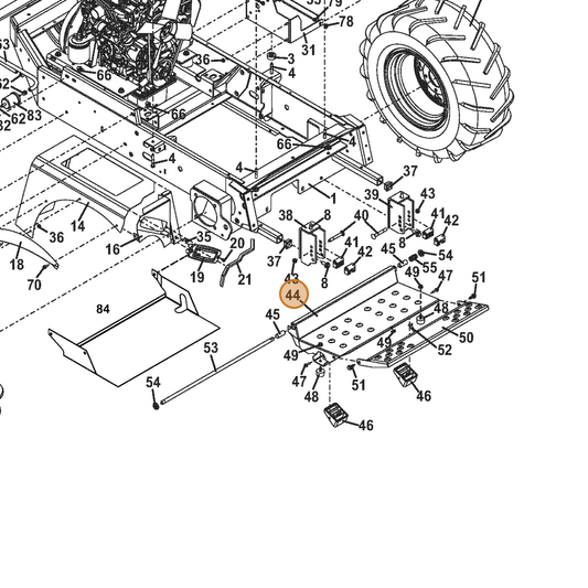 Grasshopper part 644225 — IPL diagram snippet (6x zoom, amber highlight)