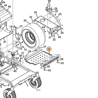Grasshopper part 644231 — IPL diagram snippet (6x zoom, amber highlight)