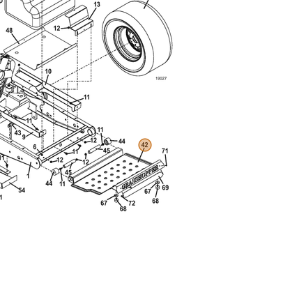 Grasshopper part 644235 — IPL diagram snippet (6x zoom, amber highlight)