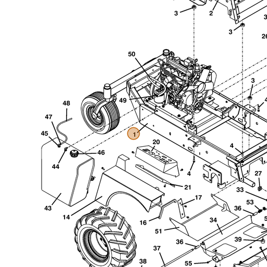 Grasshopper part 644236 — IPL diagram snippet (6x zoom, amber highlight)