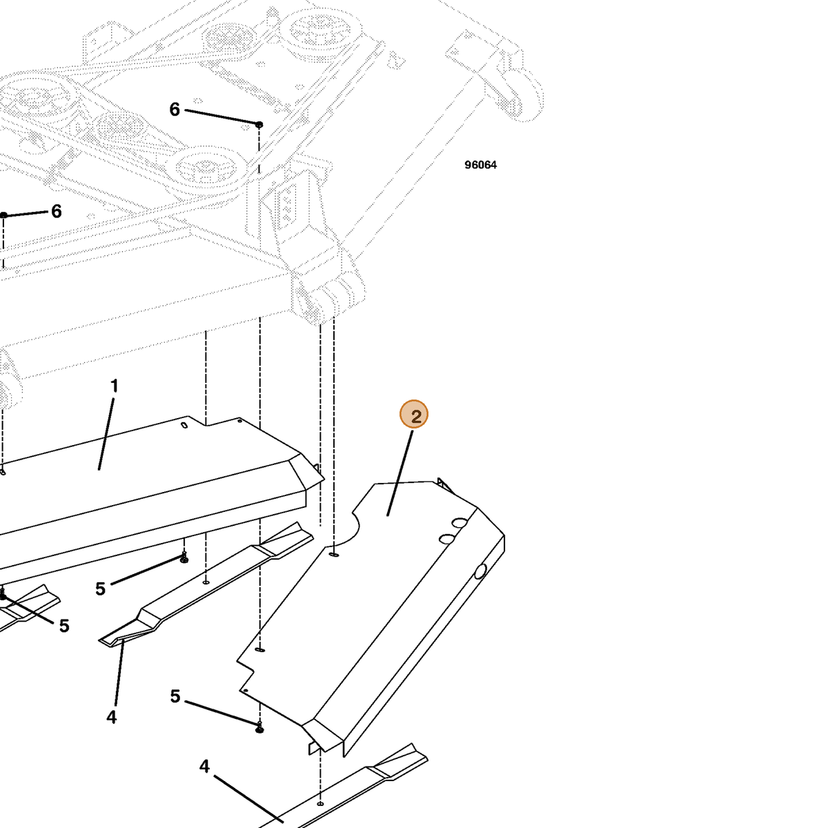 Grasshopper part 644246 — IPL diagram snippet (6x zoom, amber highlight)