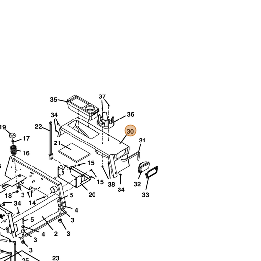 Grasshopper part 644271 — IPL diagram snippet (6x zoom, amber highlight)