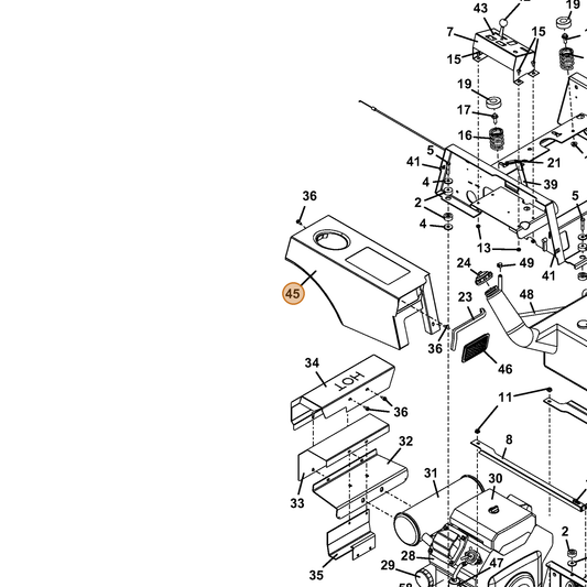 Grasshopper part 644272 — IPL diagram snippet (6x zoom, amber highlight)