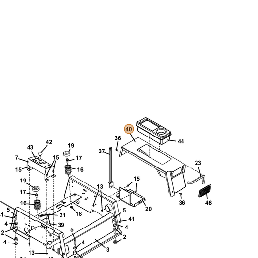 Grasshopper part 644273 — IPL diagram snippet (6x zoom, amber highlight)