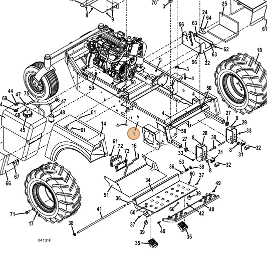 Grasshopper part 644285 — IPL diagram snippet (6x zoom, amber highlight)