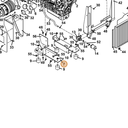 Grasshopper part 644286 — IPL diagram snippet (6x zoom, amber highlight)