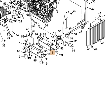 Grasshopper part 644287 — IPL diagram snippet (6x zoom, amber highlight)