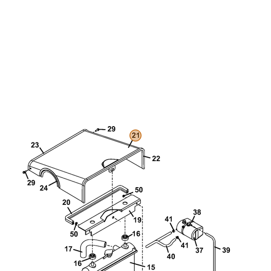 Grasshopper part 644293 — IPL diagram snippet (6x zoom, amber highlight)