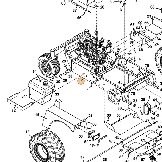 Grasshopper part 644298 — IPL diagram snippet (6x zoom, amber highlight)