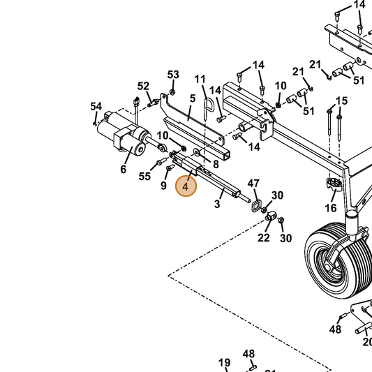 Grasshopper part 644308 — IPL diagram snippet (6x zoom, amber highlight)