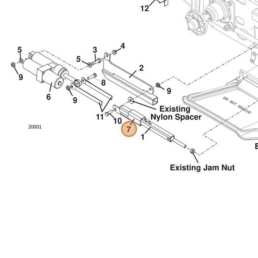Grasshopper part 644309 — IPL diagram snippet (6x zoom, amber highlight)