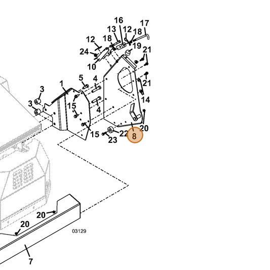 Grasshopper part 644311 — IPL diagram snippet (6x zoom, amber highlight)
