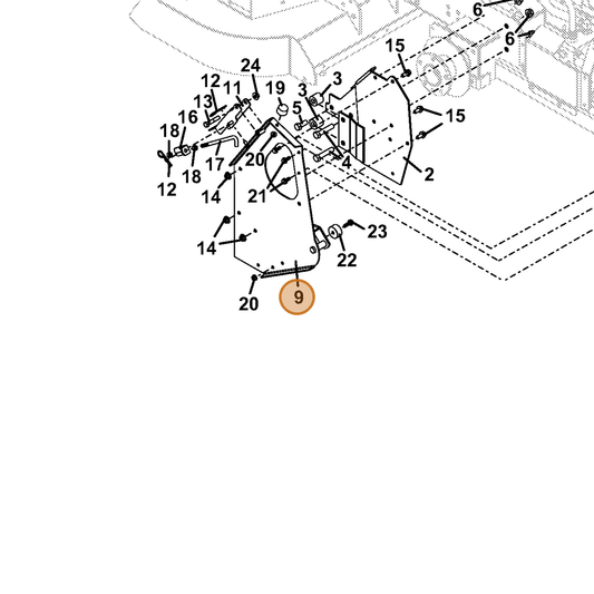 Grasshopper part 644312 — IPL diagram snippet (6x zoom, amber highlight)