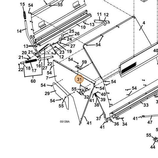 Grasshopper part 644318 — IPL diagram snippet (6x zoom, amber highlight)