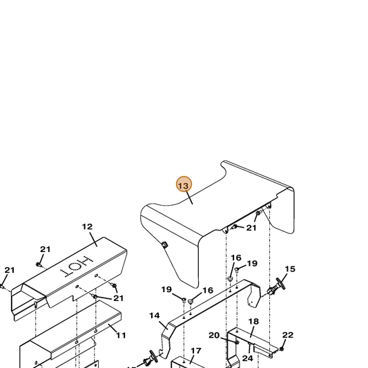 Grasshopper part 644324 — IPL diagram snippet (6x zoom, amber highlight)