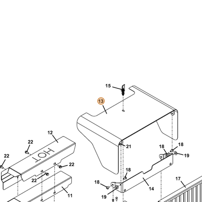 Grasshopper part 644331 — IPL diagram snippet (6x zoom, amber highlight)