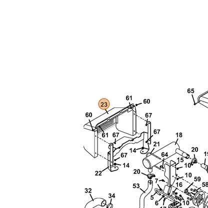 Grasshopper part 644334 — IPL diagram snippet (6x zoom, amber highlight)