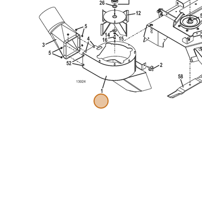 Grasshopper part 644335 — IPL diagram snippet (6x zoom, amber highlight)