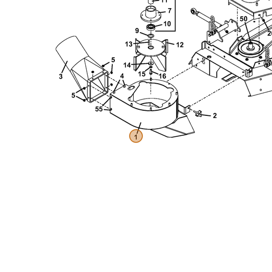 Grasshopper part 644339 — IPL diagram snippet (6x zoom, amber highlight)