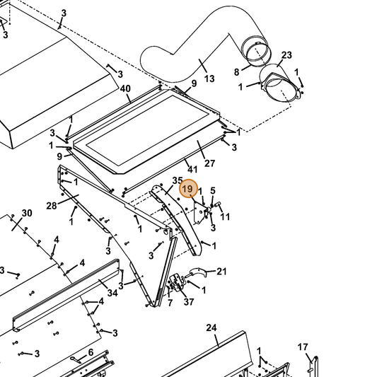 Grasshopper part 644365 — IPL diagram snippet (6x zoom, amber highlight)