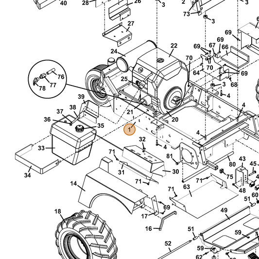 Grasshopper part 644367 — IPL diagram snippet (6x zoom, amber highlight)