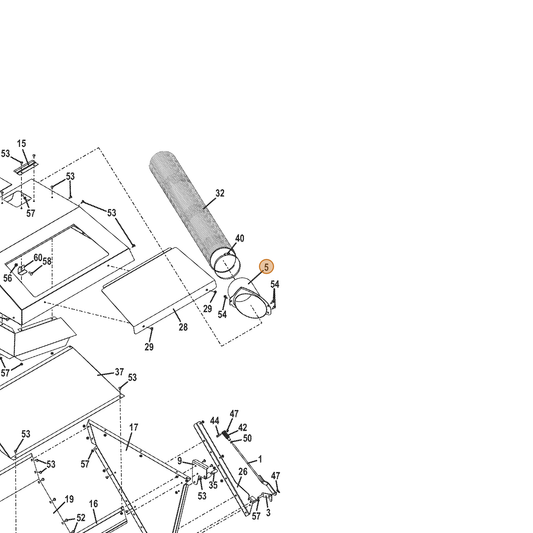 Grasshopper part 644372 — IPL diagram snippet (6x zoom, amber highlight)