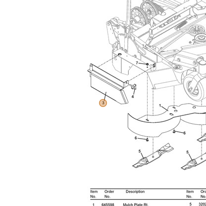 Grasshopper part 644409 — IPL diagram snippet (6x zoom, amber highlight)