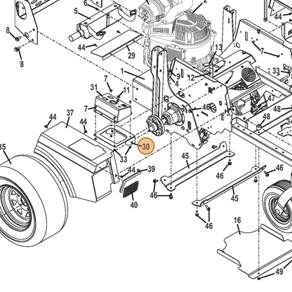 Grasshopper part 644411 — IPL diagram snippet (6x zoom, amber highlight)