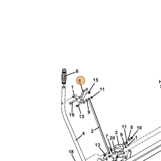 Grasshopper part 644431 — IPL diagram snippet (6x zoom, amber highlight)