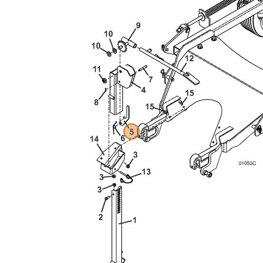 Grasshopper part 644450 — IPL diagram snippet (6x zoom, amber highlight)