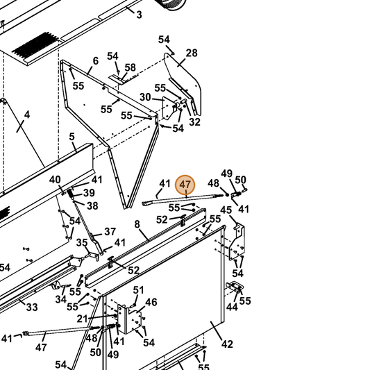 Grasshopper part 644458 — IPL diagram snippet (6x zoom, amber highlight)