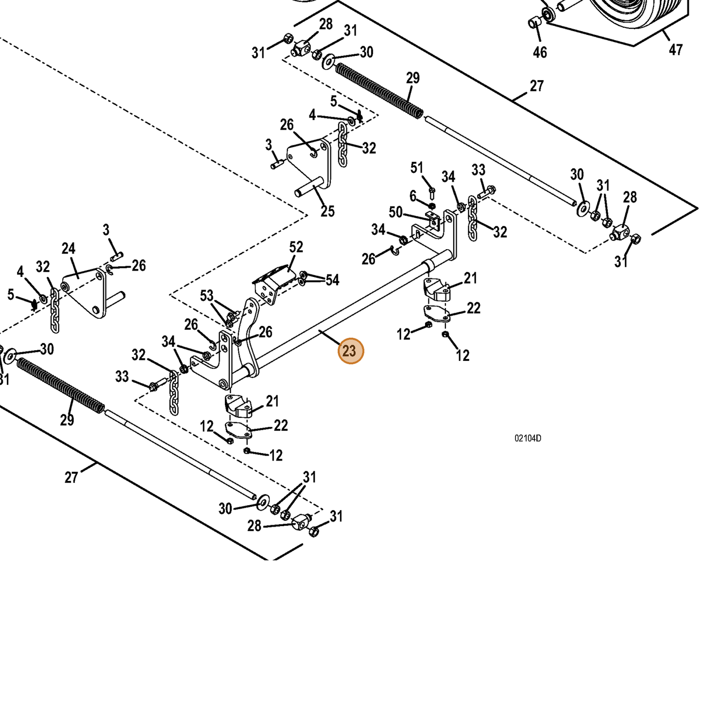 Grasshopper part 644482 — IPL diagram snippet (6x zoom, amber highlight)