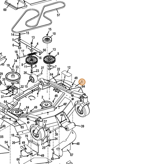 Grasshopper part 644493 — IPL diagram snippet (6x zoom, amber highlight)