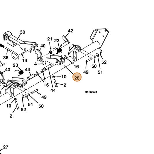 Grasshopper part 644498 — IPL diagram snippet (6x zoom, amber highlight)