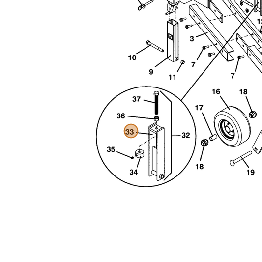 Grasshopper part 644511 — IPL diagram snippet (6x zoom, amber highlight)