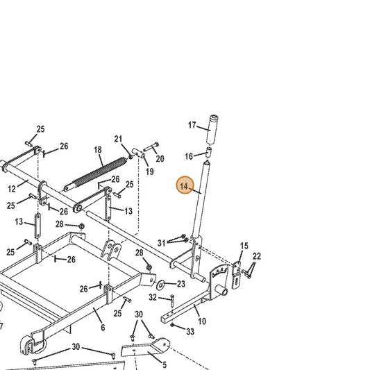 Grasshopper part 644514 — IPL diagram snippet (6x zoom, amber highlight)