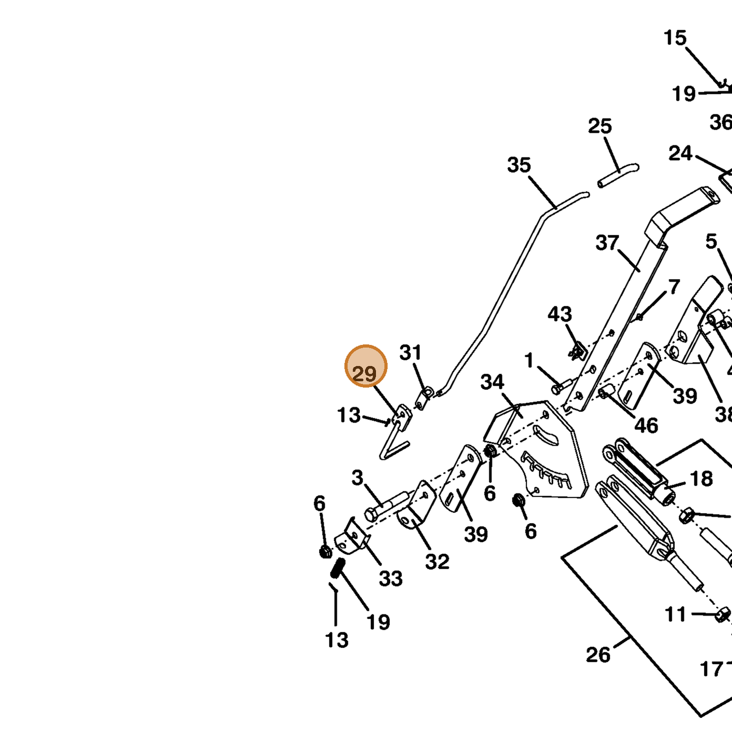 Grasshopper part 644523 — IPL diagram snippet (6x zoom, amber highlight)