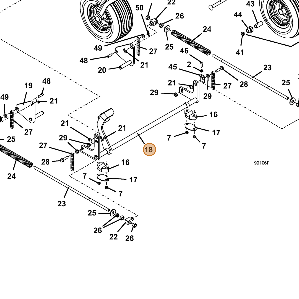 Grasshopper part 644524 — IPL diagram snippet (6x zoom, amber highlight)