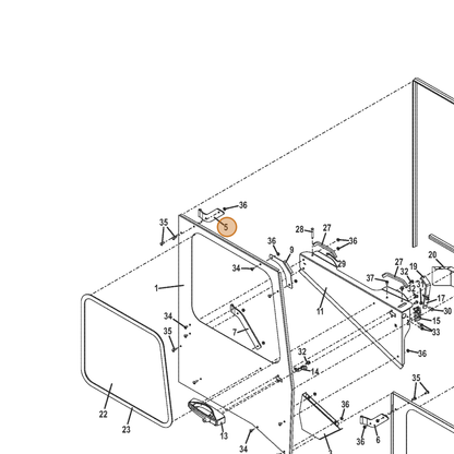 Grasshopper part 644531 — IPL diagram snippet (6x zoom, amber highlight)