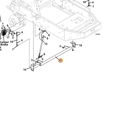 Grasshopper part 644539 — IPL diagram snippet (6x zoom, amber highlight)