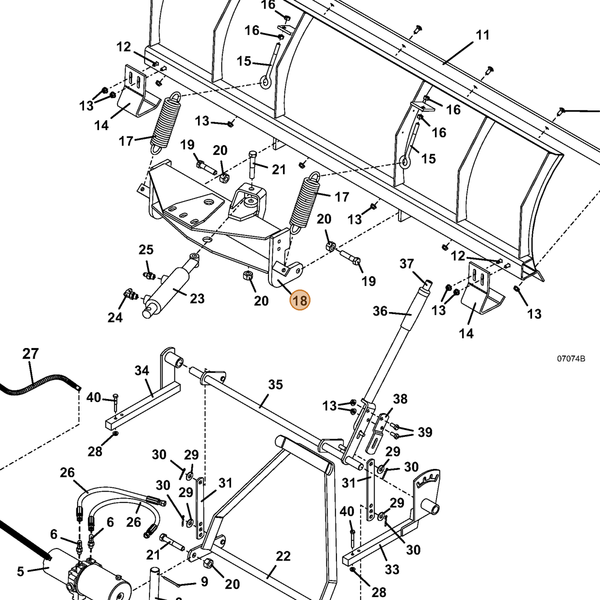Grasshopper part 644549 — IPL diagram snippet (6x zoom, amber highlight)